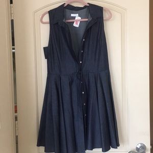 Denim open-sided dress